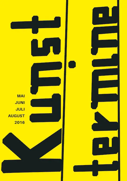 Titelblatt der ersten Ausgabe der Kunsttermine im Sommer 2016